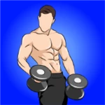 dumbbell workout in 30 days android application logo